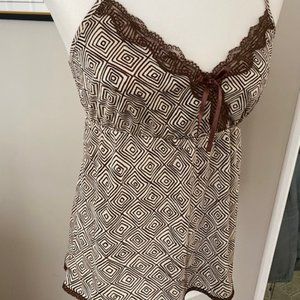 The Limited - Brown and Cream Camisole - Size M
